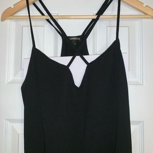 SOLD Black Strappy Bodysuit Sz Large